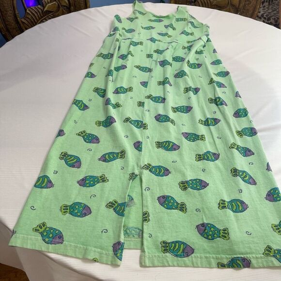 Fresh Produce VTG Green Fish Dress Size Medium - Picture 5 of 6